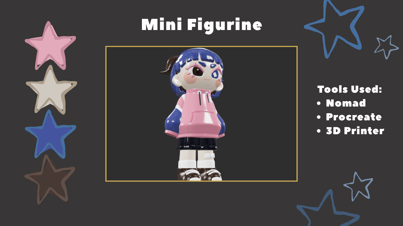 Mini Figurine — tools used: Nomad, Procreate and a 3D printer